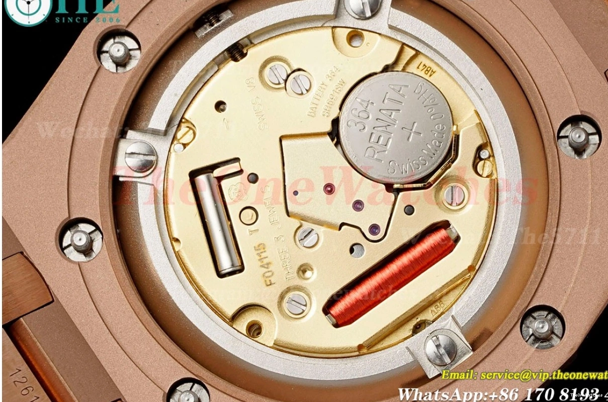 Qtz ZF Oak 67651 Dia Swiss RG 33mm Royal Gold Ladies RG 0430